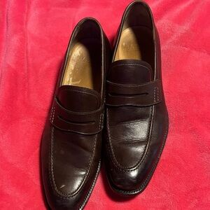 Bally Dark Brown Leather Slip-On Loafers